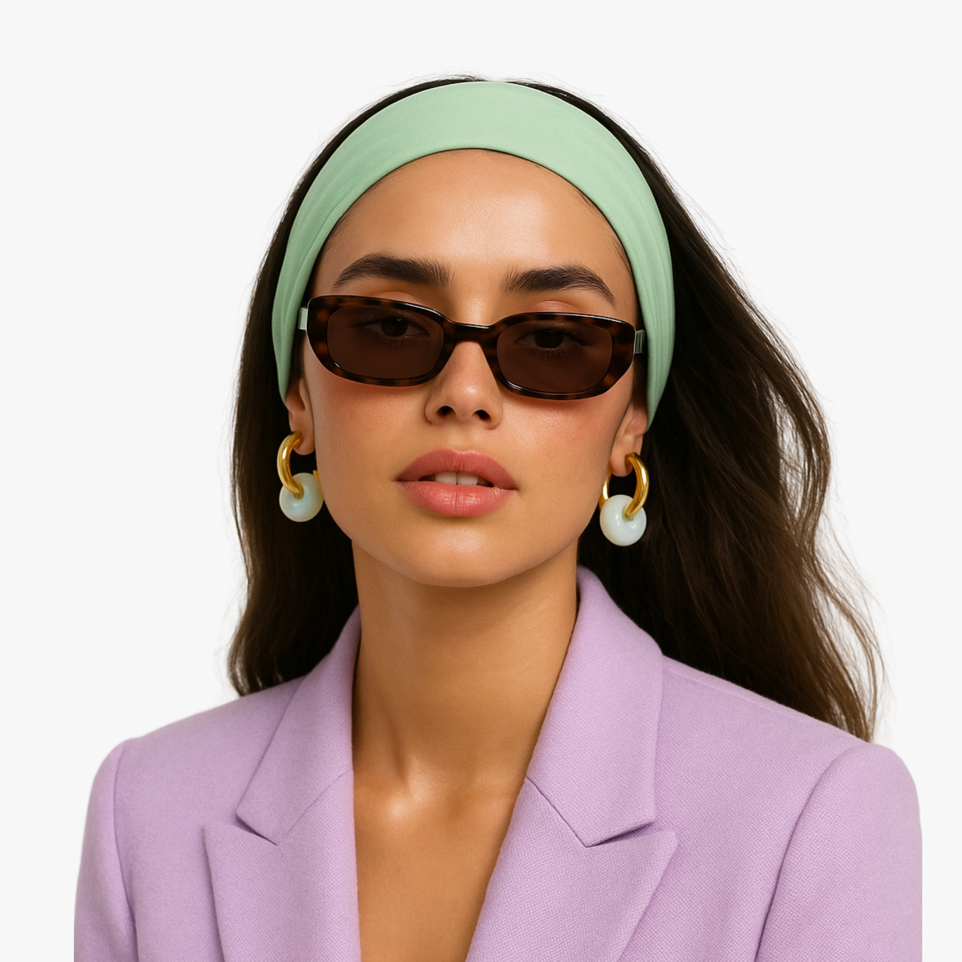 Opalite Gold Plated Stainless Steel Hoops