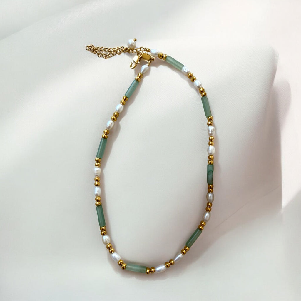 ZEE ZEE AVENTURINE BEAD NECKLACE