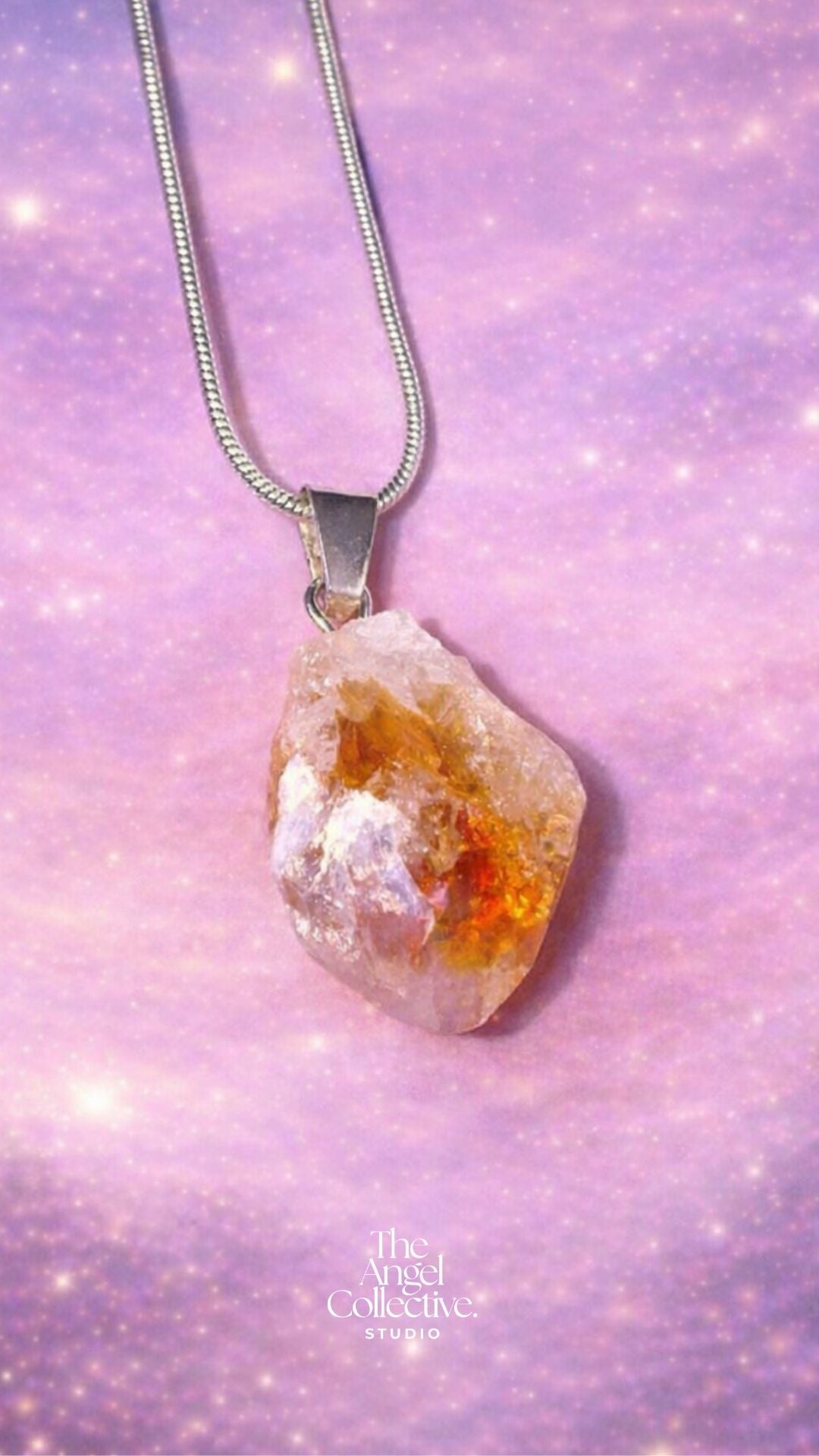 SILVER - Citrine Pendant