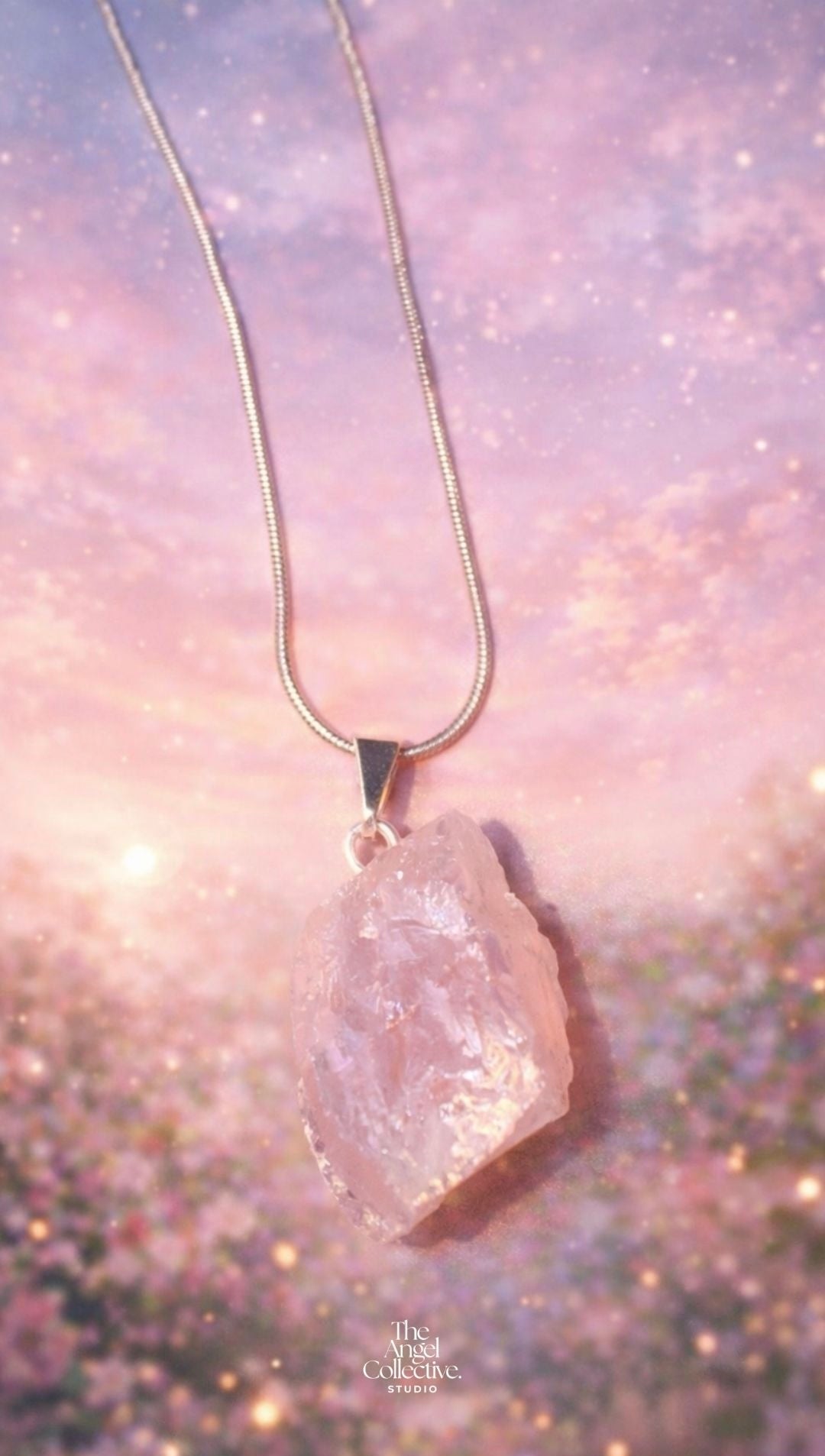 SILVER - Rose Quartz Necklace