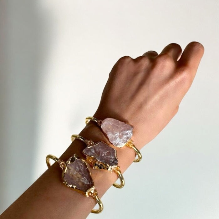 AMORE ROSE QUARTZ BANGLE