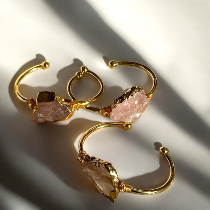 AMORE ROSE QUARTZ BANGLE