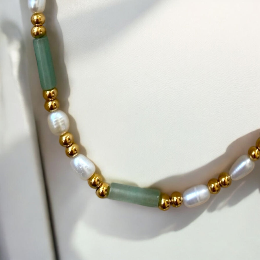 ZEE ZEE AVENTURINE BEAD NECKLACE