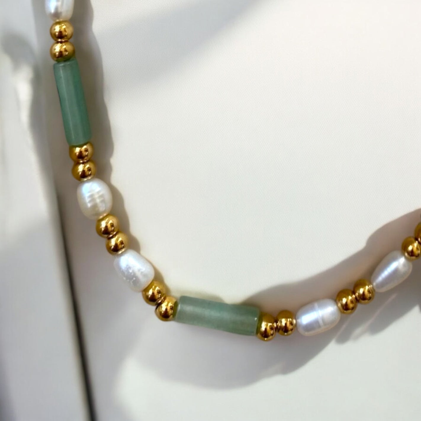 ZEE ZEE AVENTURINE BEAD NECKLACE