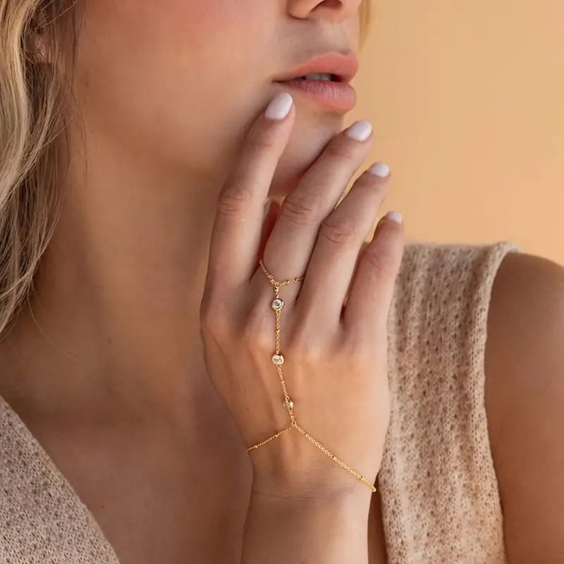 Luna Gold Hand Chain