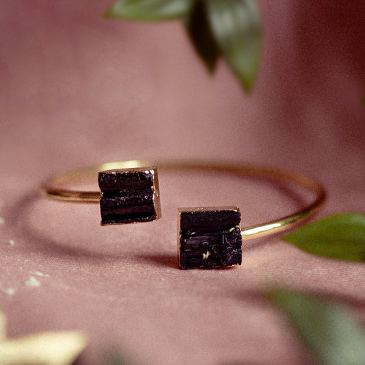 ZARA BLACK TOURMALINE BANGLE