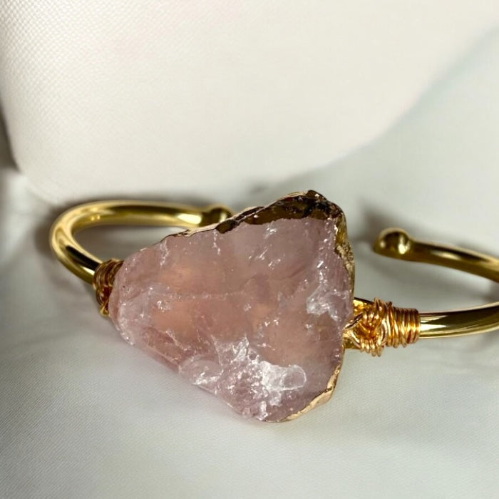 AMORE ROSE QUARTZ BANGLE