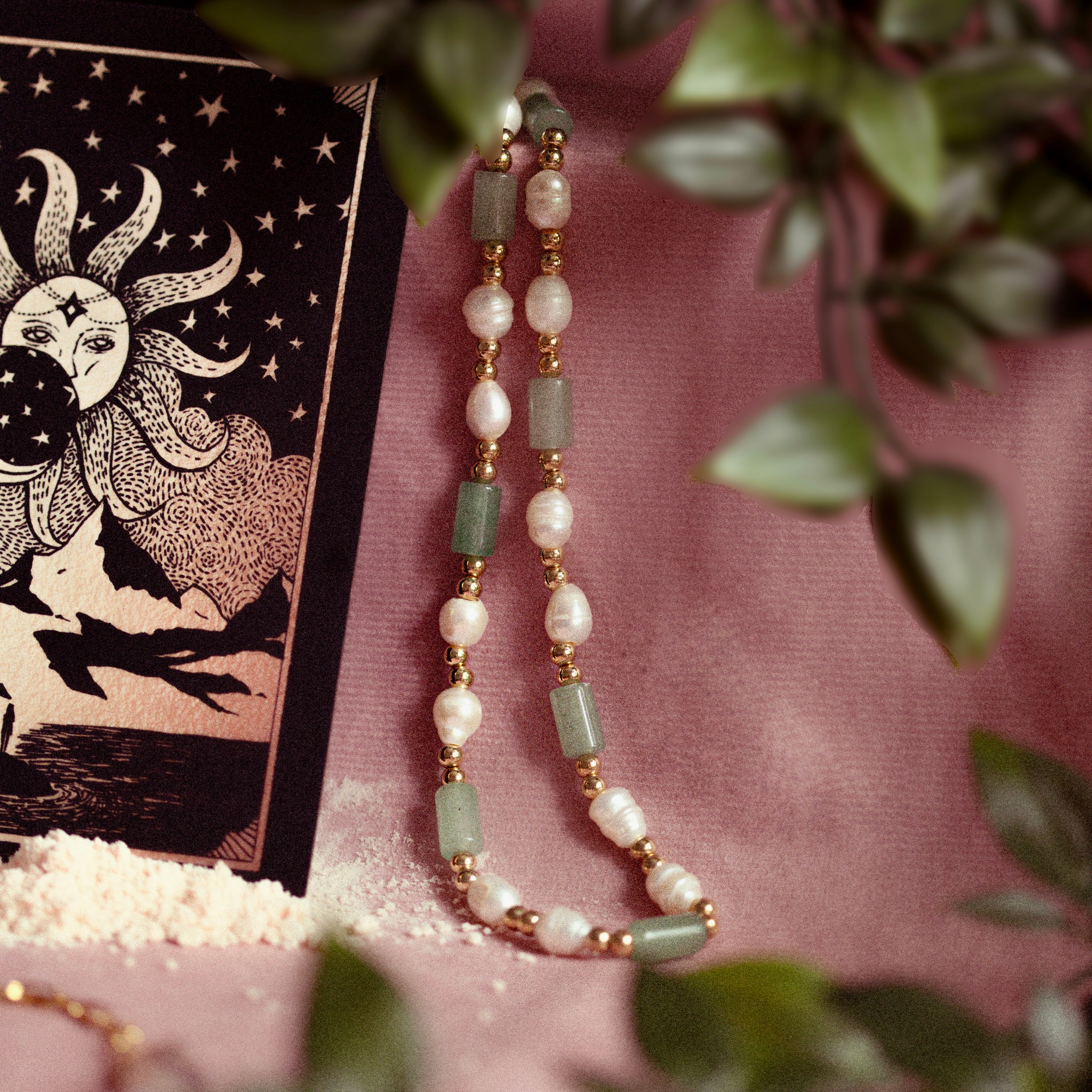 ZEE ZEE AVENTURINE BEAD NECKLACE