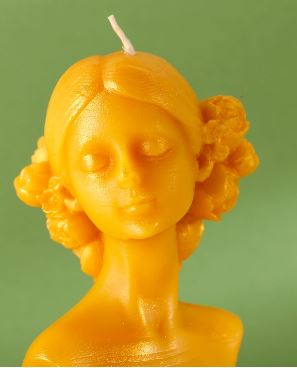 Golden Goddess Beeswax Candle