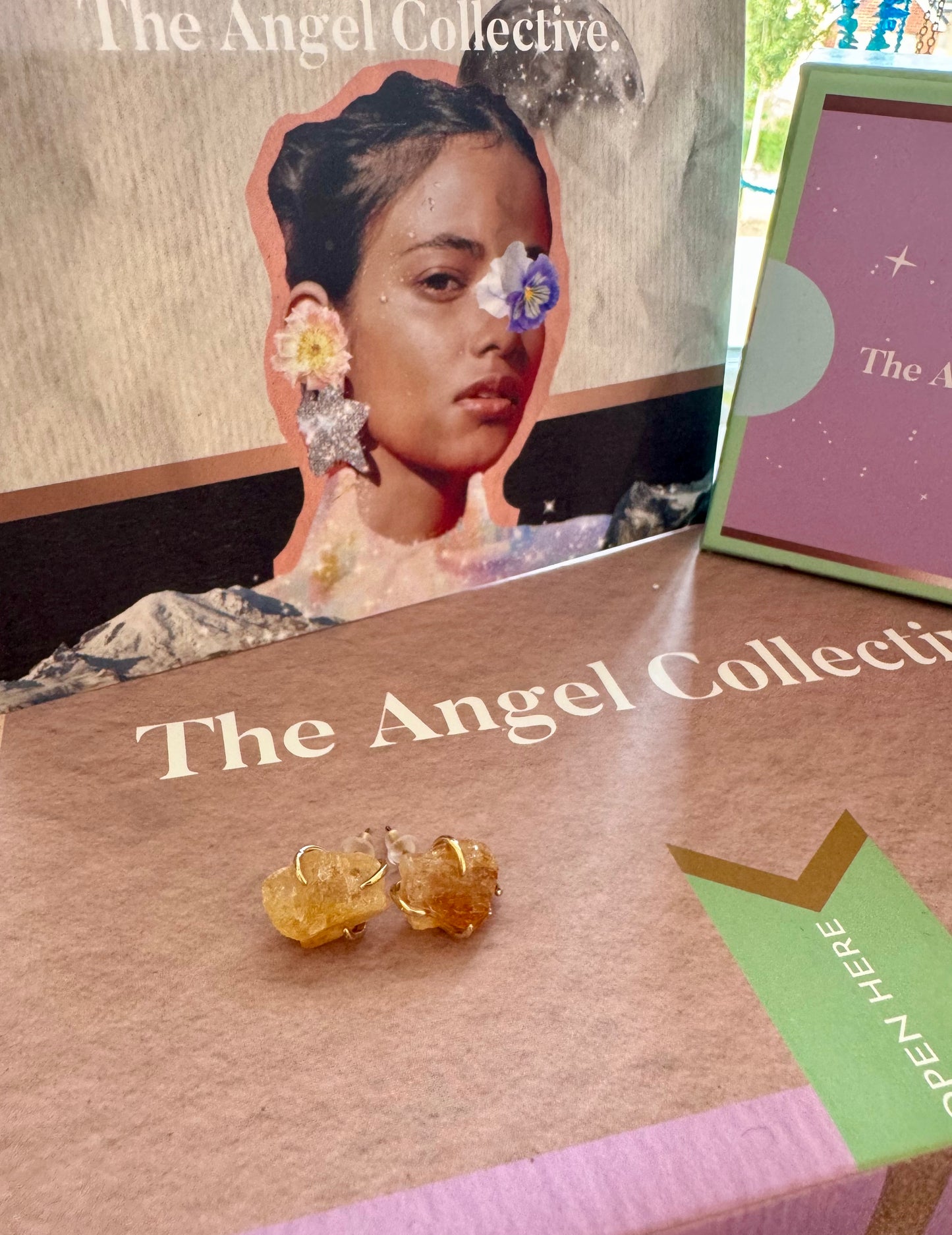 RAW CRYSTAL EARRINGS
