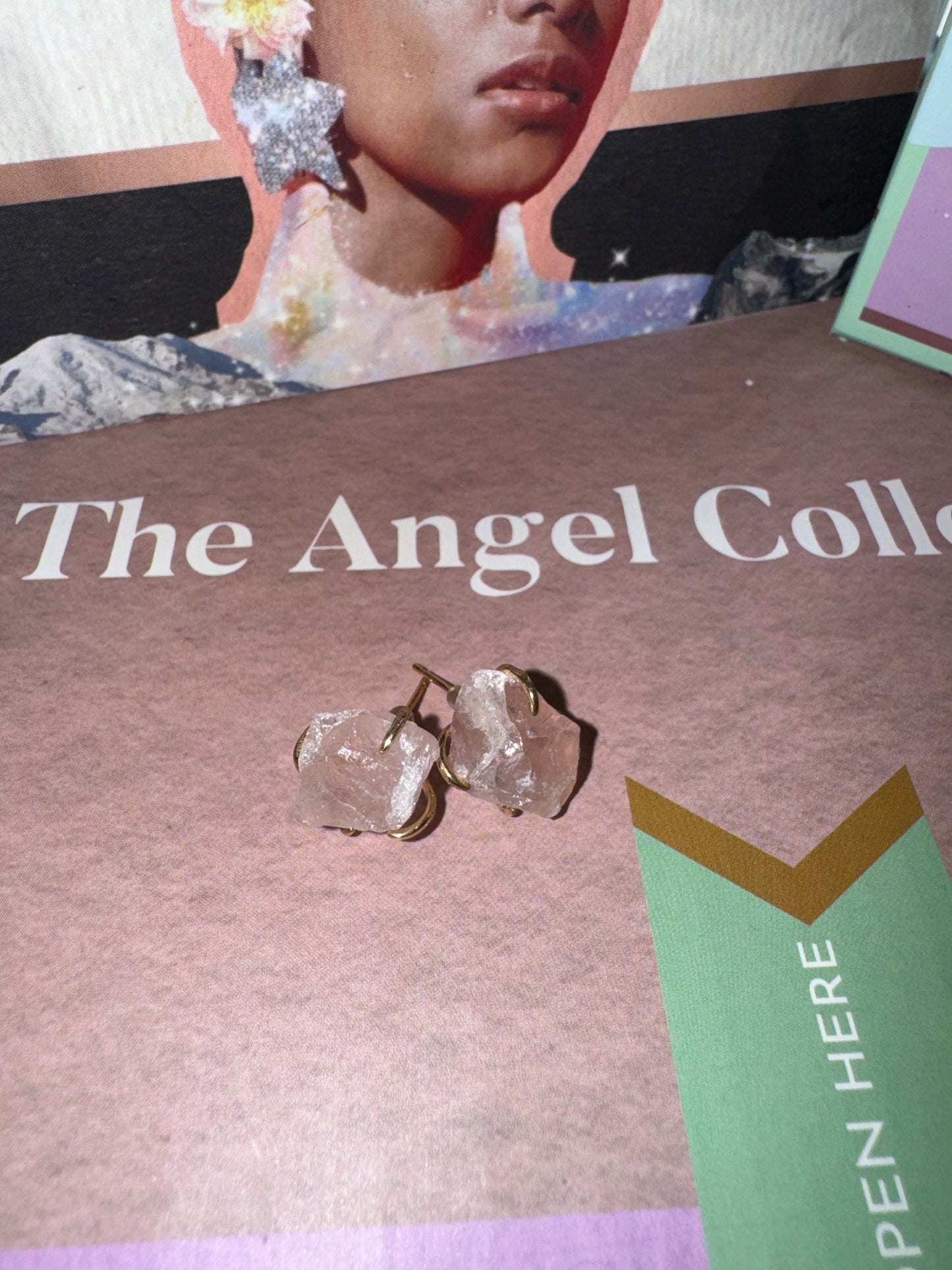 RAW CRYSTAL EARRINGS