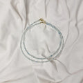 Aquamarine Crystal Healing Beaded Necklace - Loyalty, Calm, Joy