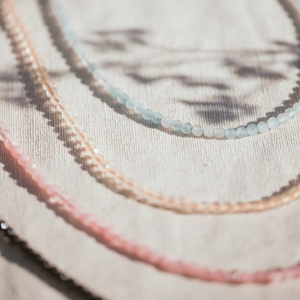 Citrine Crystal Healing Beaded Necklace - Manifest, New Beginnings, Optimism