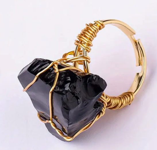 RAW CRYSTAL RINGS